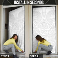 Samoan Traditional Art Tattoos Door Cover Tatau Roman Reigns White Color LT03 - Polynesian Pride