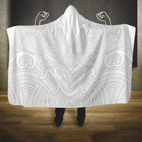 Samoan Traditional Art Tattoos Hooded Blanket Tatau Roman Reigns White Color LT03 - Polynesian Pride