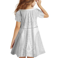 Samoan Traditional Art Tattoos Kid Short Sleeve Dress Tatau Roman Reigns White Color LT03 - Polynesian Pride