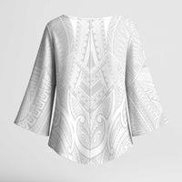 Samoan Traditional Art Tattoos Kimono Sleeve Blouse Tatau Roman Reigns White Color LT03 - Polynesian Pride