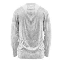 Samoan Traditional Art Tattoos Long Sleeve Shirt Tatau Roman Reigns White Color LT03 - Polynesian Pride