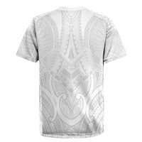 Samoan Traditional Art Tattoos Rugby Jersey Tatau Roman Reigns White Color LT03 - Polynesian Pride