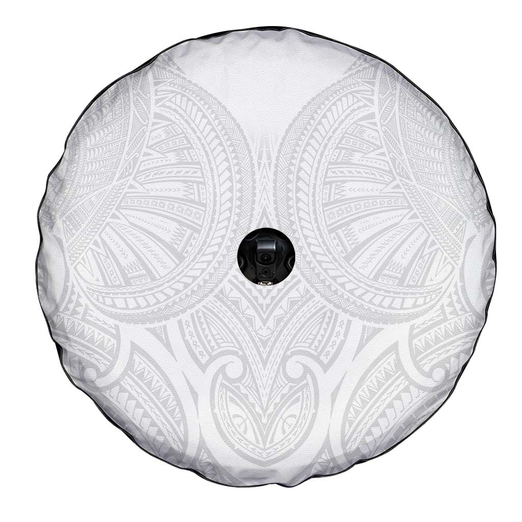 Samoan Traditional Art Tattoos Spare Tire Cover Tatau Roman Reigns White Color LT03 - Polynesian Pride