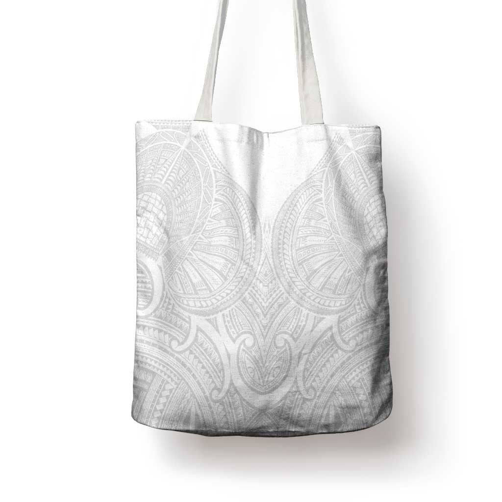 Samoan Traditional Art Tattoos Tote Bag Tatau Roman Reigns White Color LT03 - Polynesian Pride
