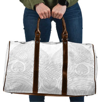 Samoan Traditional Art Tattoos Travel Bag Tatau Roman Reigns White Color LT03 White - Polynesian Pride