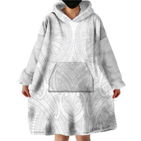 Samoan Traditional Art Tattoos Wearable Blanket Hoodie Tatau Roman Reigns White Color LT03 - Polynesian Pride