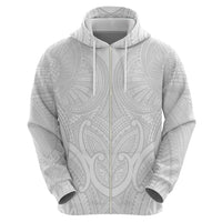 Samoan Traditional Art Tattoos Zip Hoodie Tatau Roman Reigns White Color LT03 - Polynesian Pride