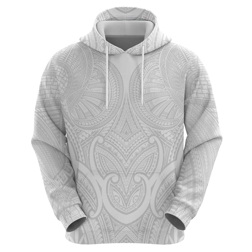 Samoan Traditional Art Tattoos Zip Hoodie Tatau Roman Reigns White Color LT03 - Polynesian Pride