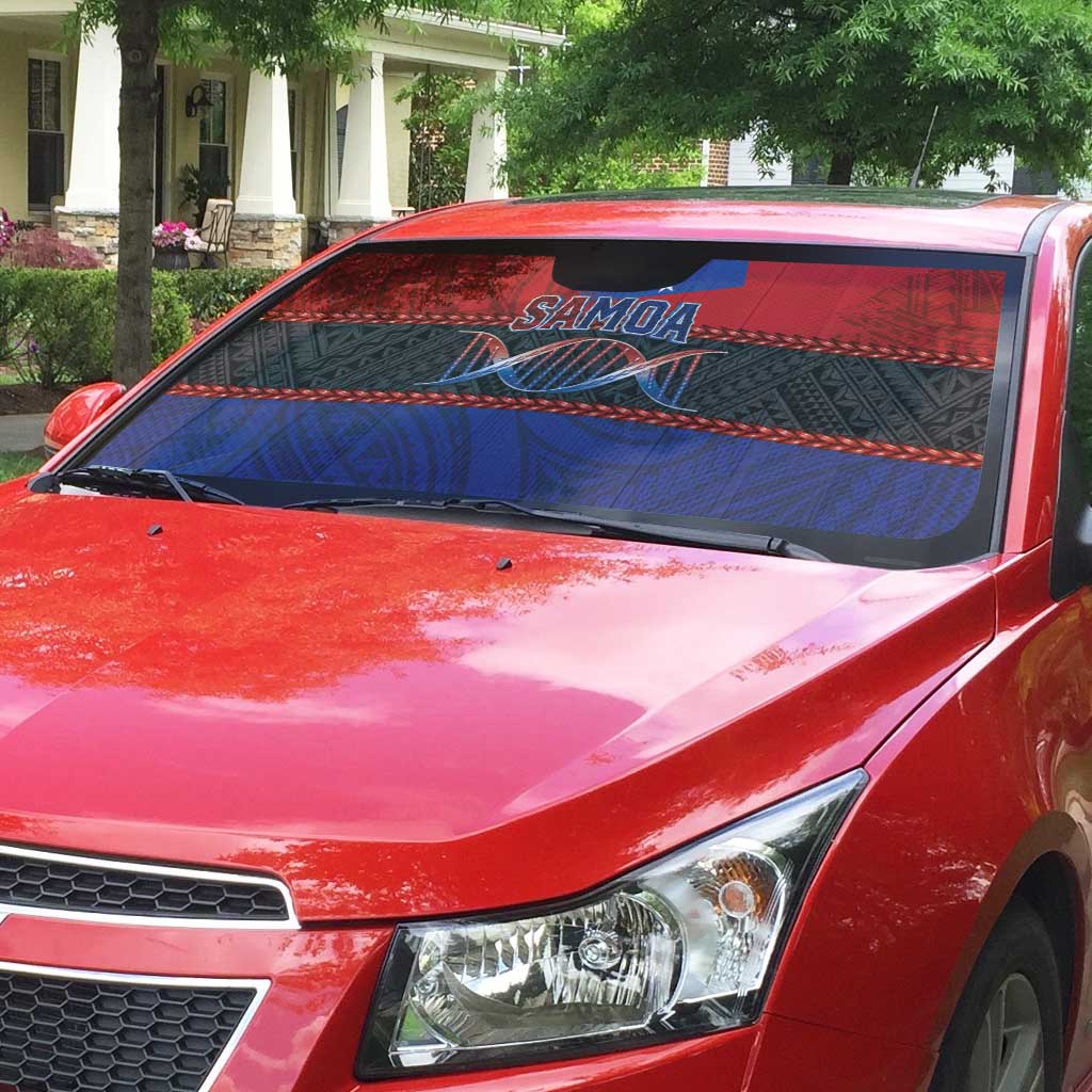 Samoan DNA-Proud of Samoa Auto Sun Shade Polynesian Patterns - Polynesian Pride