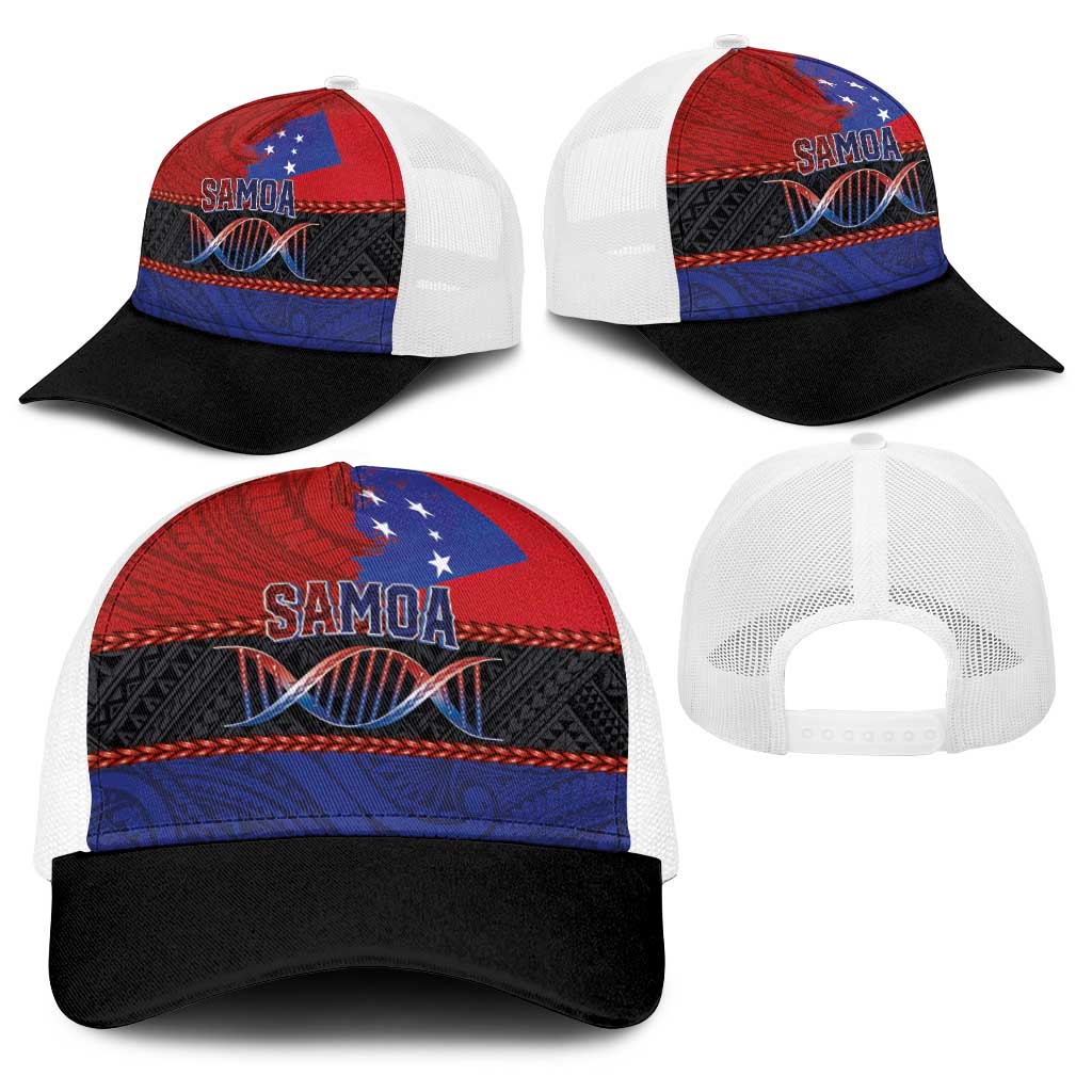 Samoan DNA-Proud of Samoa Baseball Net Cap Polynesian Patterns - Polynesian Pride