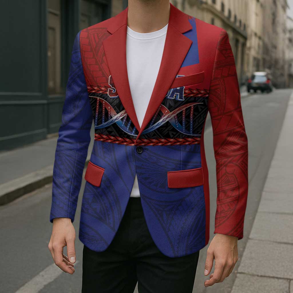 Personalised Samoan DNA-Proud of Samoa Blazer Polynesian Patterns - Polynesian Pride