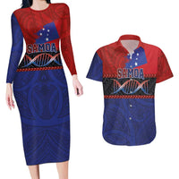 Personalised Samoan DNA-Proud of Samoa Couples Matching Long Sleeve Bodycon Dress and Hawaiian Shirt Polynesian Patterns LT03 Multicolor - Polynesian Pride