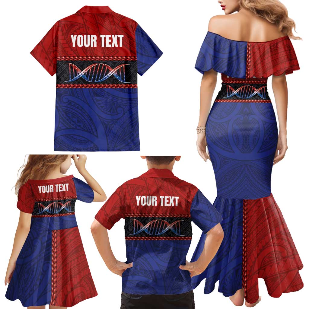 Personalised Samoan DNA-Proud of Samoa Family Matching Mermaid Dress and Hawaiian Shirt Polynesian Patterns LT03 - Polynesian Pride