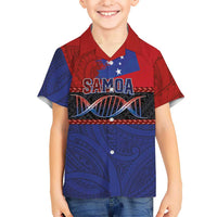 Personalised Samoan DNA-Proud of Samoa Family Matching Off The Shoulder Long Sleeve Dress and Hawaiian Shirt Polynesian Patterns LT03 Son's Shirt Multicolor - Polynesian Pride