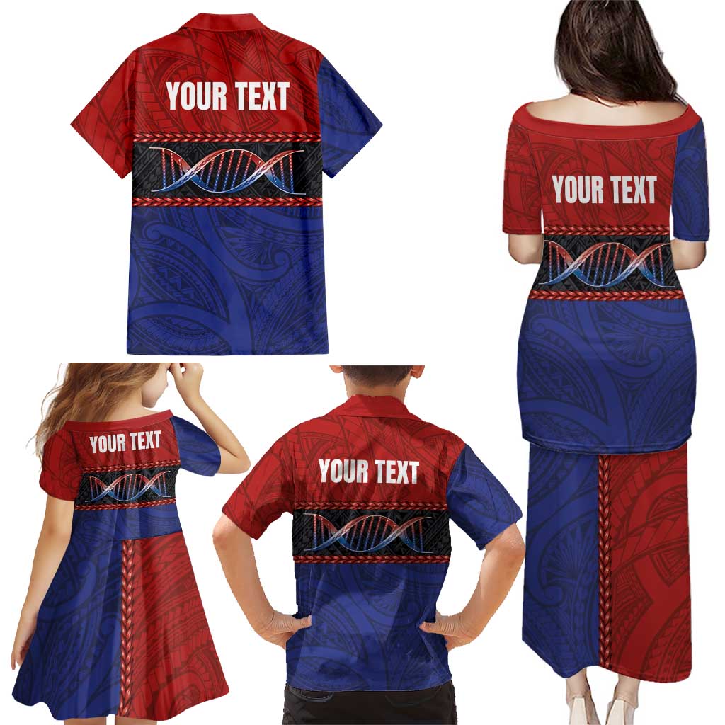 Personalised Samoan DNA-Proud of Samoa Family Matching Puletasi and Hawaiian Shirt Polynesian Patterns - Polynesian Pride