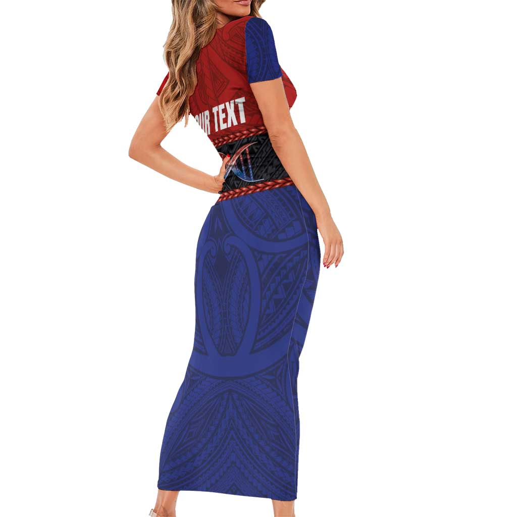 Personalised Samoan DNA-Proud of Samoa Family Matching Short Sleeve Bodycon Dress and Hawaiian Shirt Polynesian Patterns LT03 - Polynesian Pride