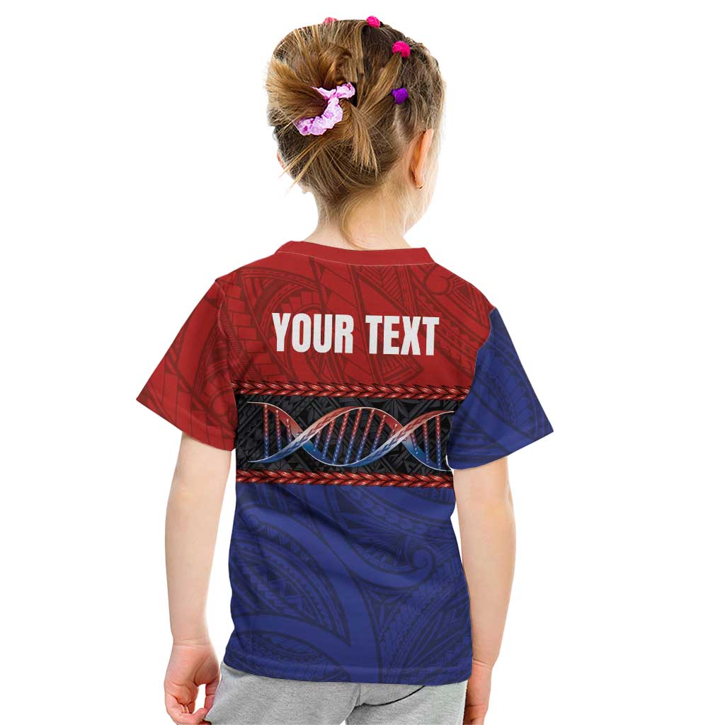 Personalised Samoan DNA-Proud of Samoa Kid T Shirt Polynesian Patterns - Polynesian Pride