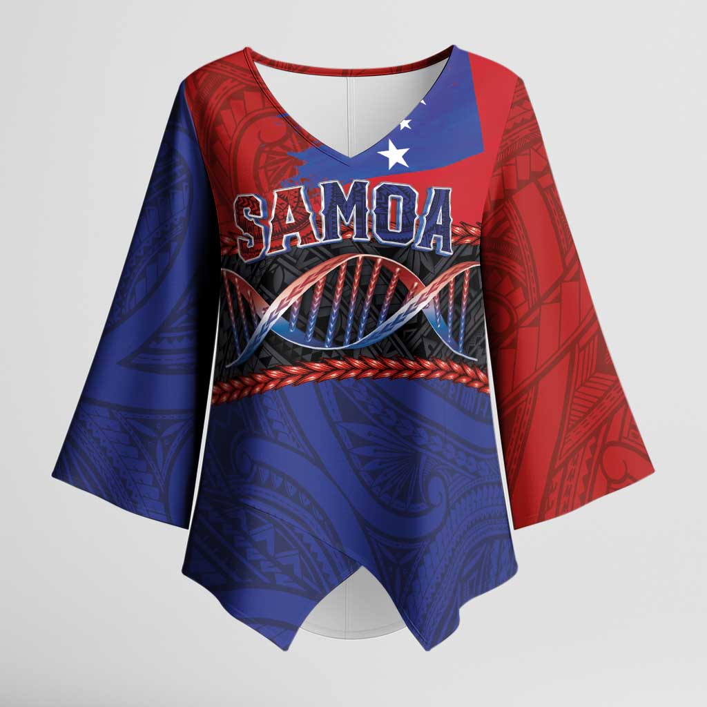 Personalised Samoan DNA-Proud of Samoa Kimono Sleeve Blouse Polynesian Patterns LT03 Female Multicolor - Polynesian Pride