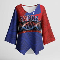 Personalised Samoan DNA-Proud of Samoa Kimono Sleeve Blouse Polynesian Patterns LT03 Female Multicolor - Polynesian Pride