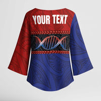 Personalised Samoan DNA-Proud of Samoa Kimono Sleeve Blouse Polynesian Patterns LT03 - Polynesian Pride