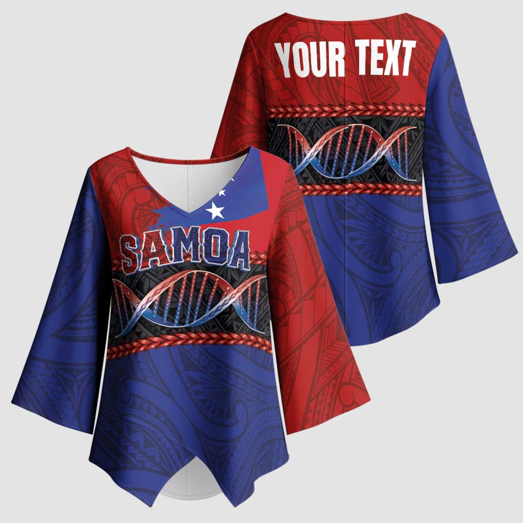 Personalised Samoan DNA-Proud of Samoa Kimono Sleeve Blouse Polynesian Patterns LT03 - Polynesian Pride