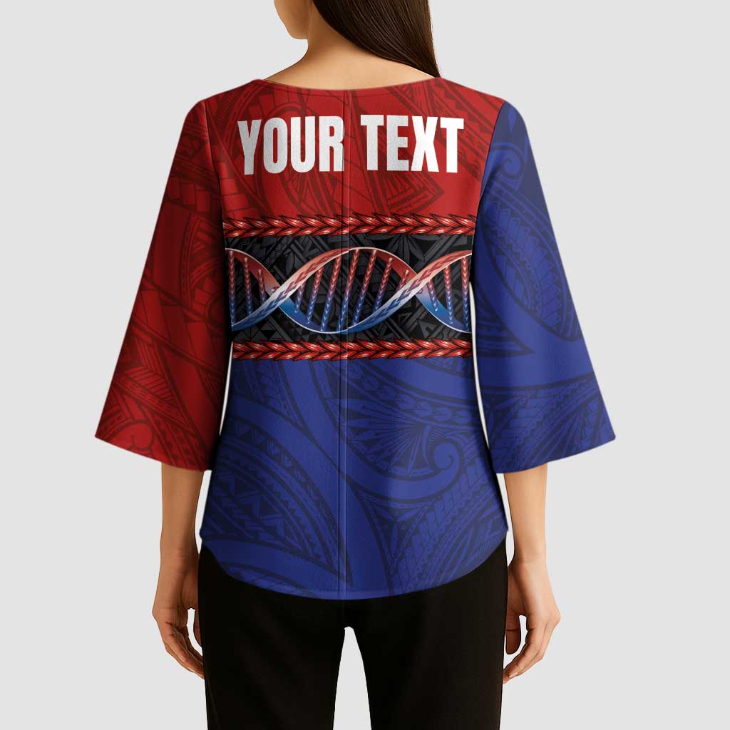 Personalised Samoan DNA-Proud of Samoa Kimono Sleeve Blouse Polynesian Patterns LT03 - Polynesian Pride