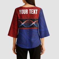 Personalised Samoan DNA-Proud of Samoa Kimono Sleeve Blouse Polynesian Patterns LT03 - Polynesian Pride