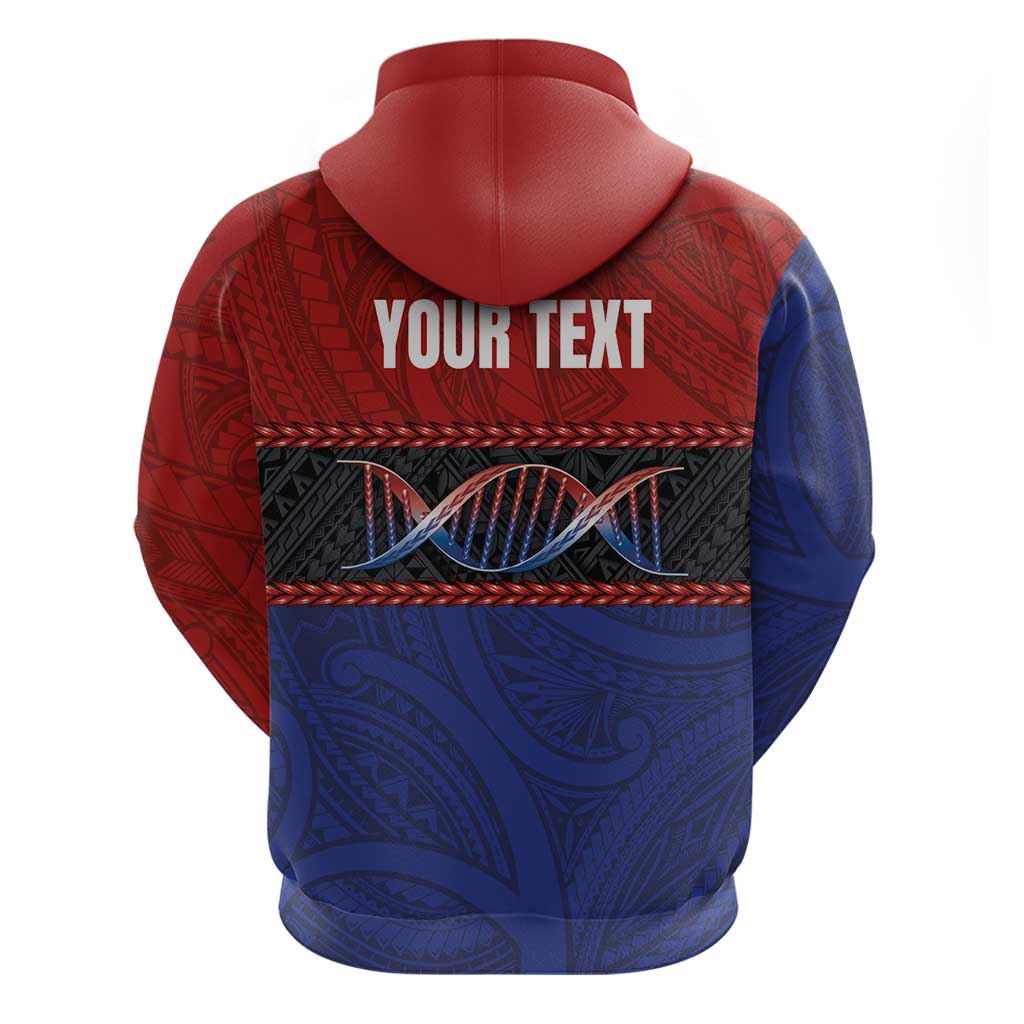 Personalised Samoan DNA-Proud of Samoa Zip Hoodie Polynesian Patterns LT03 - Polynesian Pride