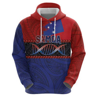 Personalised Samoan DNA-Proud of Samoa Zip Hoodie Polynesian Patterns LT03 - Polynesian Pride
