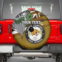 Hawaii James Campbell High School Spare Tire Cover Kakau Pattern Gold Color Version LT03 - Polynesian Pride