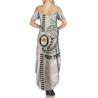 Custom Hawaii James Campbell High School Family Matching Summer Maxi Dress and Hawaiian Shirt Tribal Kakau Pattern LT03 - Polynesian Pride