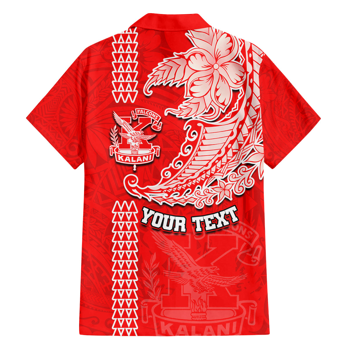 Hawaii Kalani High School Family Matching Off Shoulder Short Dress and Hawaiian Shirt Tribal Kakau Pattern LT03 - Polynesian Pride