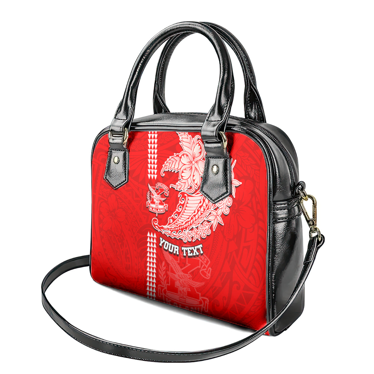 Hawaii Kalani High School Shoulder Handbag Tribal Kakau Pattern LT03 - Polynesian Pride