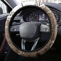 New Zealand Womens Day Steering Wheel Cover Traditional Maori Woman Polynesian Pattern Brown Color LT03 - Polynesian Pride