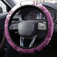 New Zealand Womens Day Steering Wheel Cover Traditional Maori Woman Polynesian Pattern Pink Color LT03 - Polynesian Pride