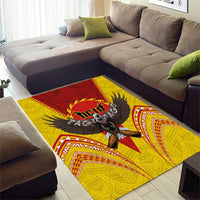 American Samoa Fautasi Race Area Rug Pago Pago-Aeto Samoan Tattoo and Eagle LT03 - Polynesian Pride