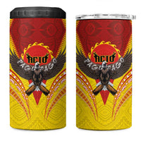 American Samoa Fautasi Race 4 in 1 Can Cooler Tumbler Pago Pago-Aeto Samoan Tattoo and Eagle LT03 One Size: 16 oz Yellow - Polynesian Pride
