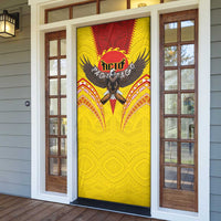 American Samoa Fautasi Race Door Cover Pago Pago-Aeto Samoan Tattoo and Eagle