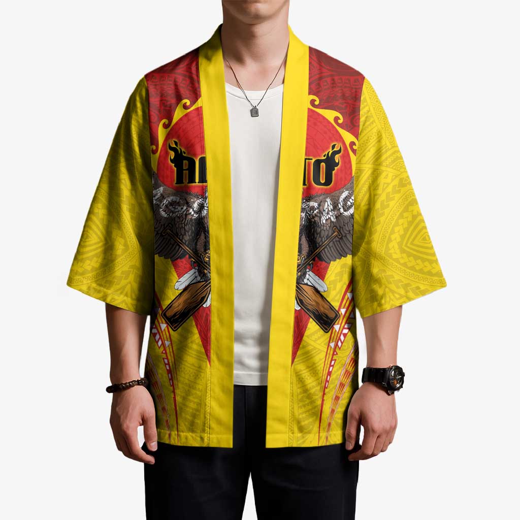 American Samoa Fautasi Race Kimono Pago Pago-Aeto Samoan Tattoo and Eagle