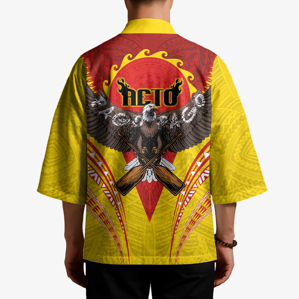 American Samoa Fautasi Race Kimono Pago Pago-Aeto Samoan Tattoo and Eagle