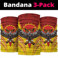 American Samoa Fautasi Race Neck Gaiter Pago Pago-Aeto Samoan Tattoo and Eagle LT03 package One Size: 25*50cm Yellow - Polynesian Pride