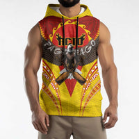American Samoa Fautasi Race Sleeveless Hoodie Pago Pago-Aeto Samoan Tattoo and Eagle LT03 - Polynesian Pride