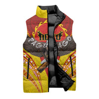 American Samoa Fautasi Race Sleeveless Puffer Jacket Pago Pago-Aeto Samoan Tattoo and Eagle