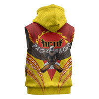 American Samoa Fautasi Race Sleeveless Zip Hoodie Pago Pago-Aeto Samoan Tattoo and Eagle LT03 - Polynesian Pride