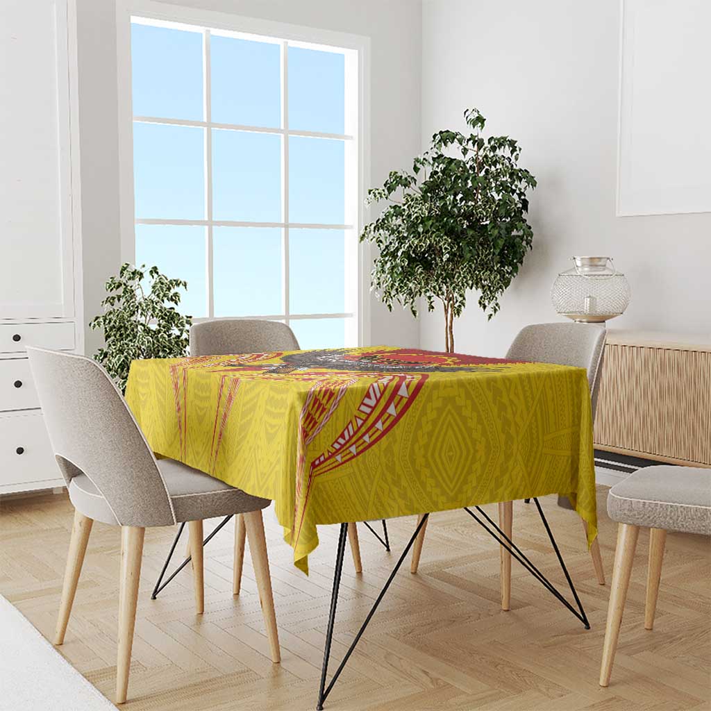 American Samoa Fautasi Race Tablecloth Pago Pago-Aeto Samoan Tattoo and Eagle LT03 - Polynesian Pride