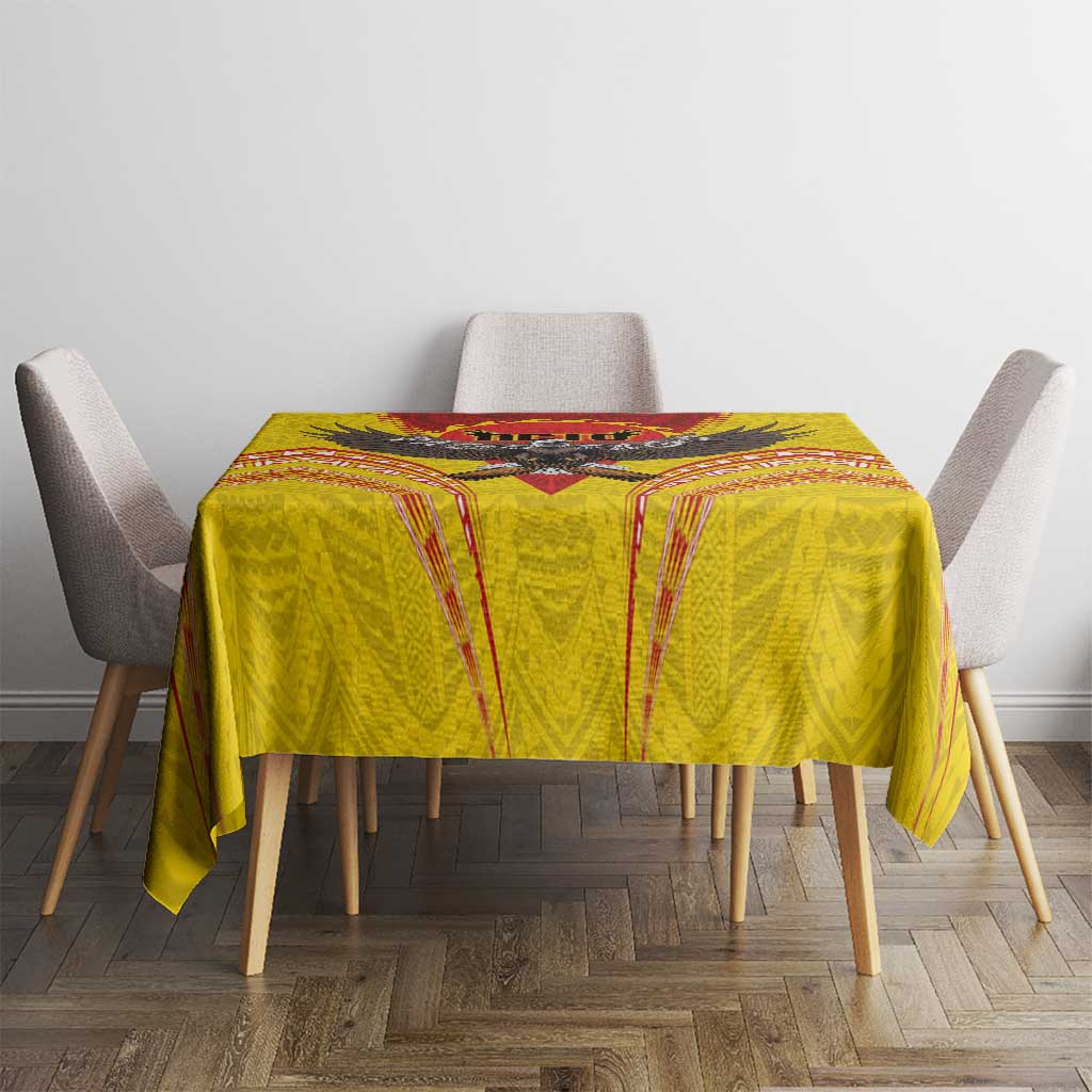 American Samoa Fautasi Race Tablecloth Pago Pago-Aeto Samoan Tattoo and Eagle LT03 - Polynesian Pride