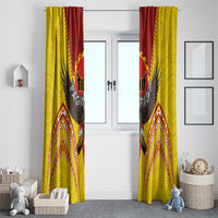 American Samoa Fautasi Race Window Curtain Pago Pago-Aeto Samoan Tattoo and Eagle