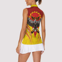 American Samoa Fautasi Race Women Sleeveless Polo Shirt Pago Pago-Aeto Samoan Tattoo and Eagle LT03 - Polynesian Pride