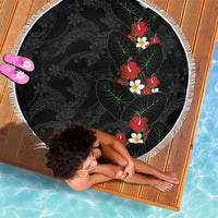Hawaiian Taro Leaves-Hibiscus and Plumeria Beach Blanket Floral Tribal Tattoo Motif LT03 - Polynesian Pride