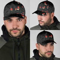 Hawaiian Taro Leaves-Hibiscus and Plumeria Classic Cap Floral Tribal Tattoo Motif LT03 - Polynesian Pride